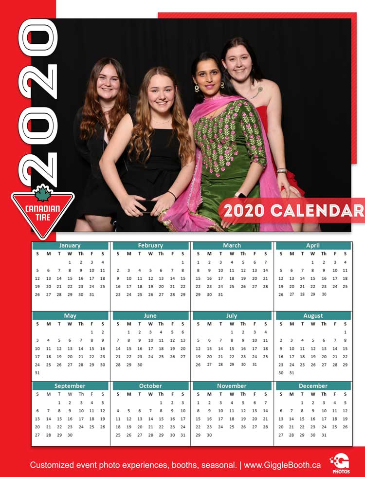 Canadian Tire 2020 Calendar